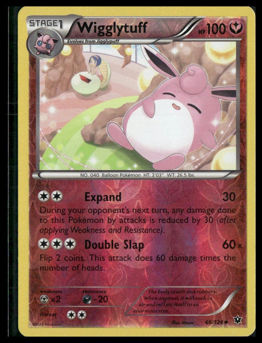 Wigglytuff #66/124 Reverse Holo XY - Fates Collide LP