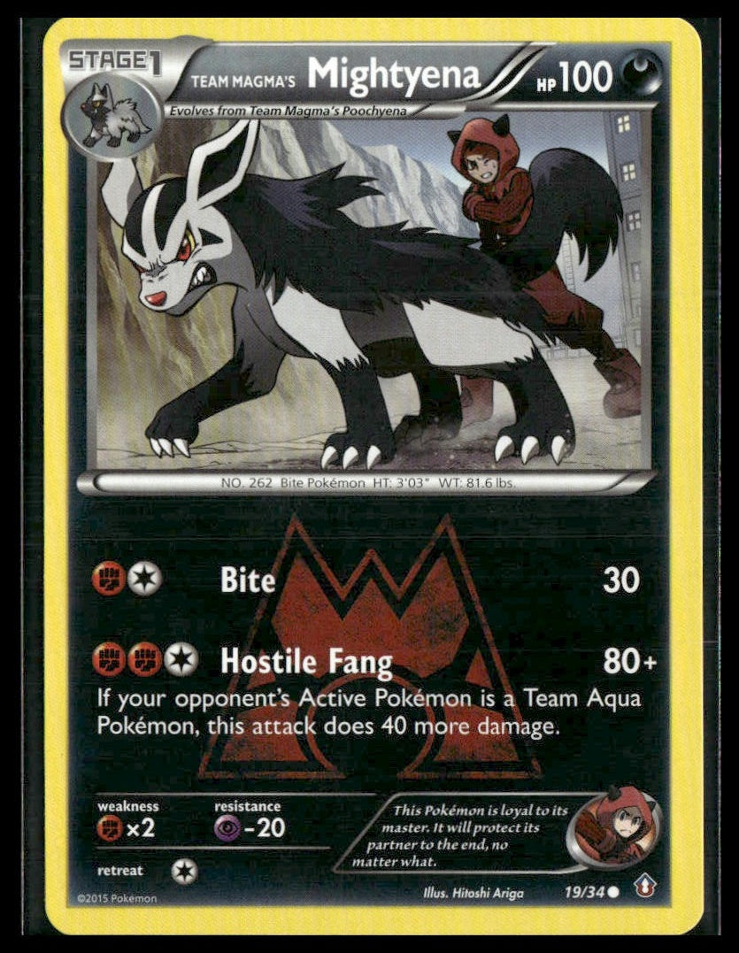 Team Magma's Mightyena #19/34 Double Crisis LP