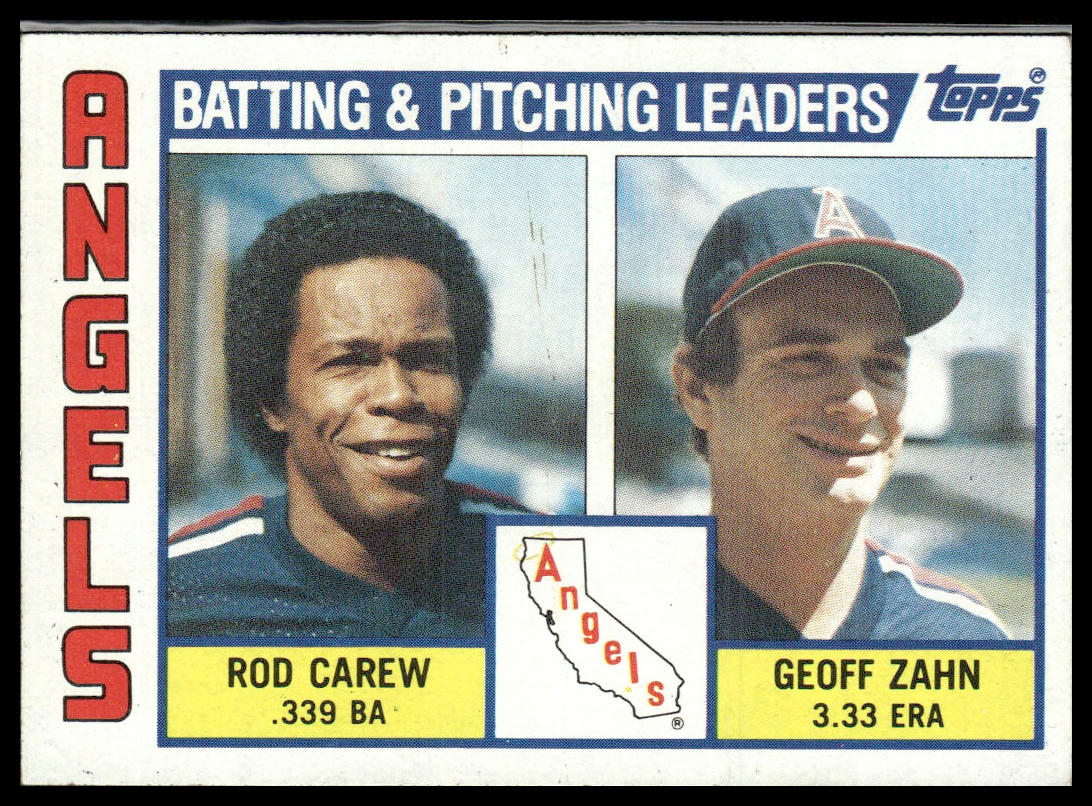 Angels Leaders Checklist (Carew / Zahn) #276 1984 Topps California Angels