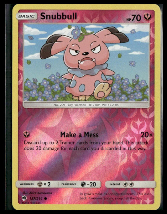 Snubbull #137/214 Reverse Holo SM - Lost Thunder NM