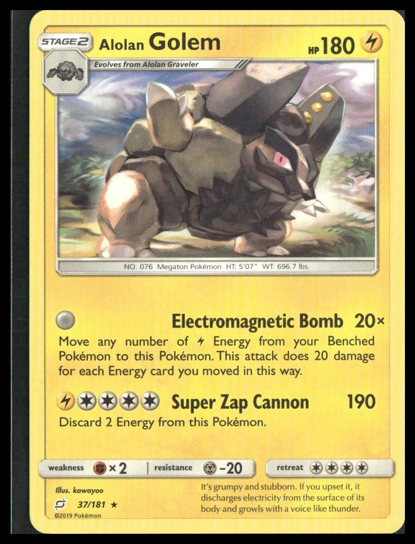 Alolan Golem #37/181 SM - Team Up NM