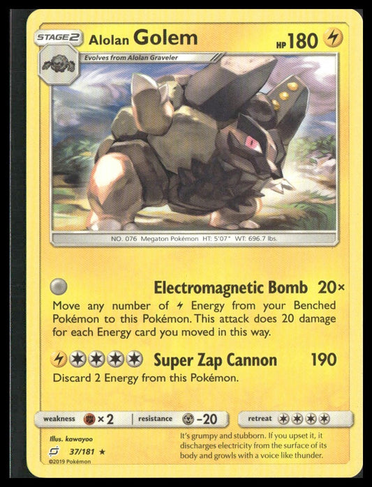 Alolan Golem #37/181 SM - Team Up NM