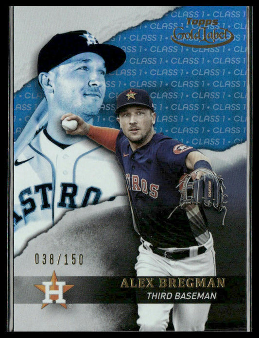 Alex Bregman #44 2020 Topps Gold Label Class 1 Blue #/150 Houston Astros