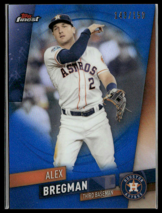 Alex Bregman #92 2019 Finest Blue Refractor #/150 Houston Astros