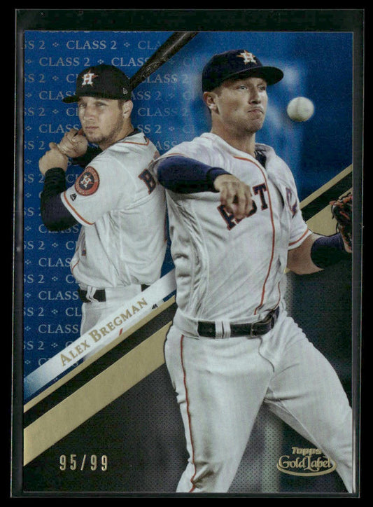 Alex Bregman #29 2019 Topps Gold Label Class 2 Blue #/99 Houston Astros