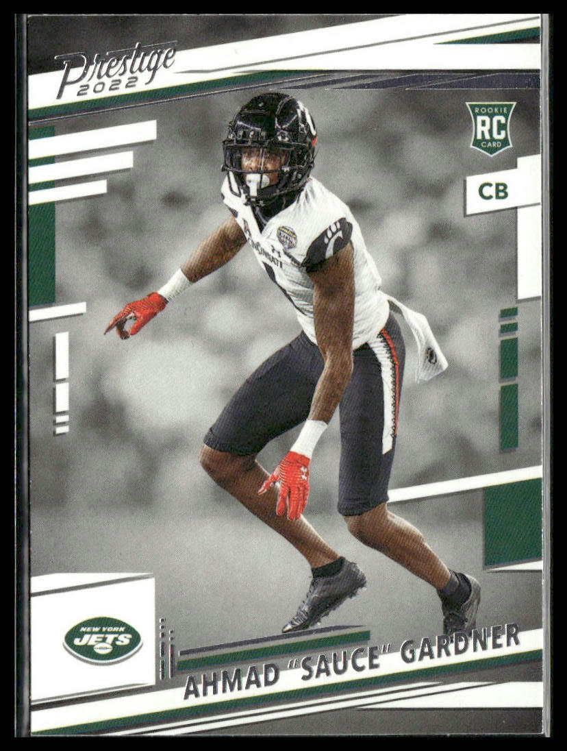 Ahmad "Sauce" Gardner #378 Rookie 2022 Panini Prestige New York Jets