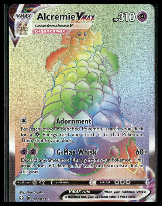 Alcremie VMAX (Secret) #073/072 Shining Fates NM