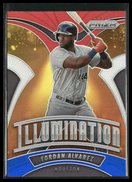 Yordan Alvarez #I-6 2020 Panini Prizm Illumination Red White Blue Houston Astros
