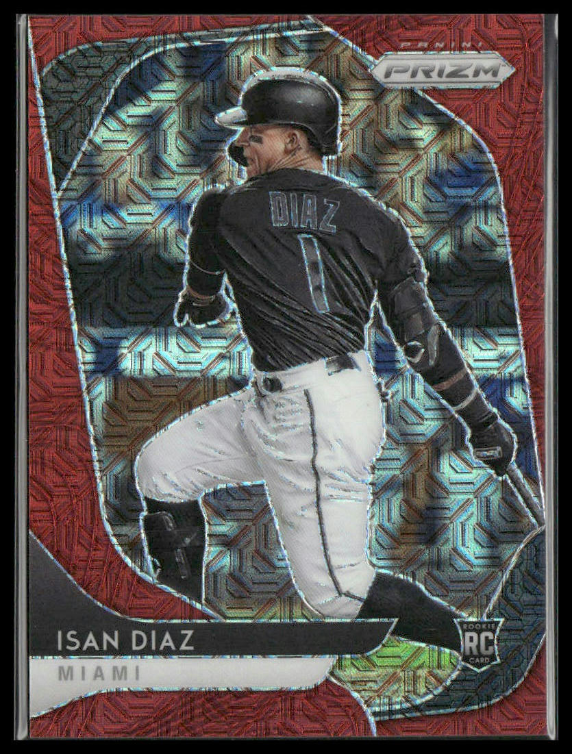 Isan Diaz #25 Rookie 2020 Panini Prizm Red Mojo Prizm #/149 Miami Marlins