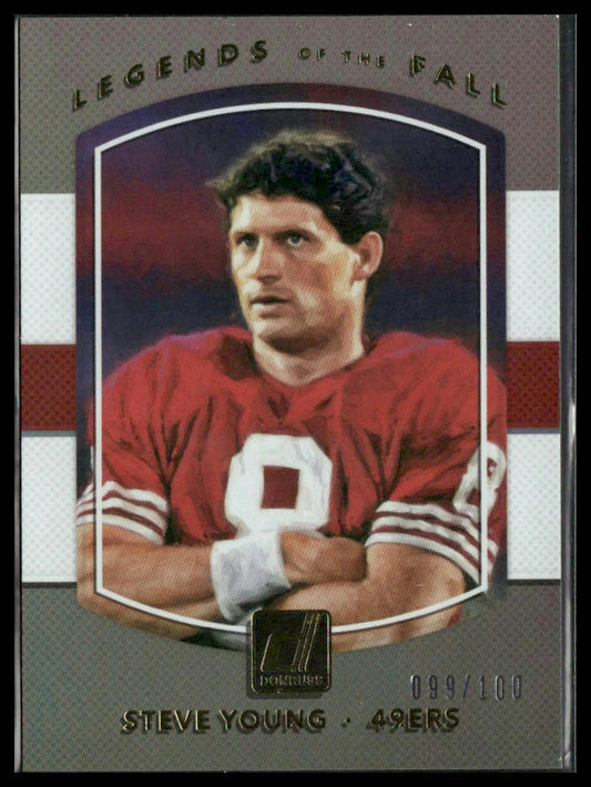 Steve Young #3 2017 Donruss Legends of the Fall Holo #/100 San Francisco 49ers