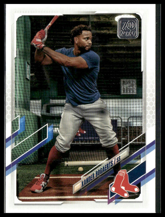 Xander Bogaerts #476 2021 Topps Boston Red Sox Image Variation SP