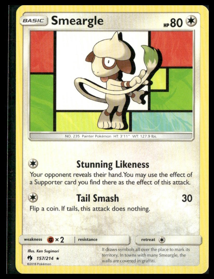 Smeargle #157/214 SM - Lost Thunder VLP