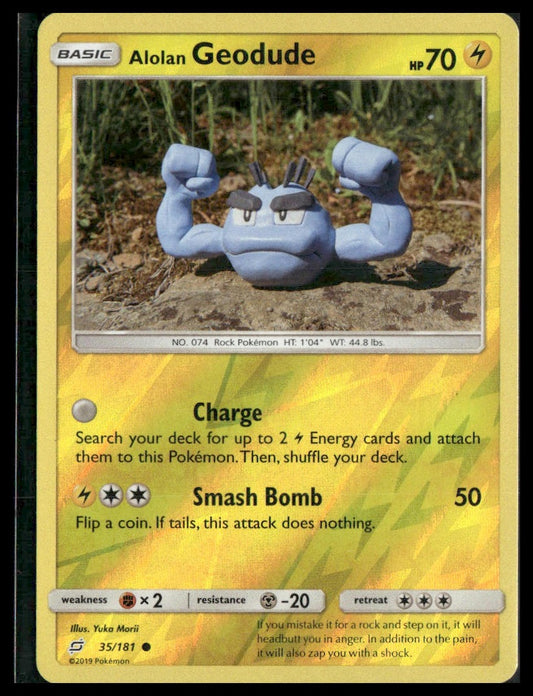 Alolan Geodude #35/181 Reverse Holo SM - Team Up LP