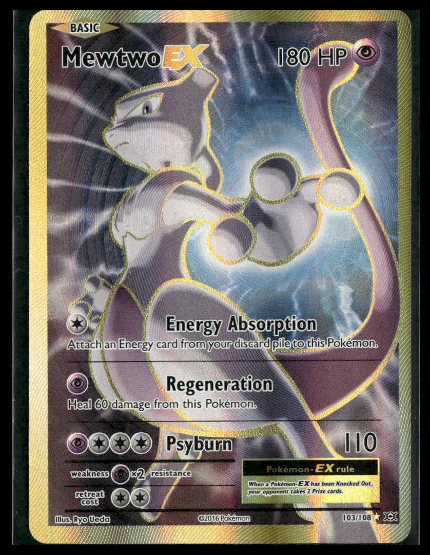 Mewtwo EX (Full Art) #103/108 Evolutions NM
