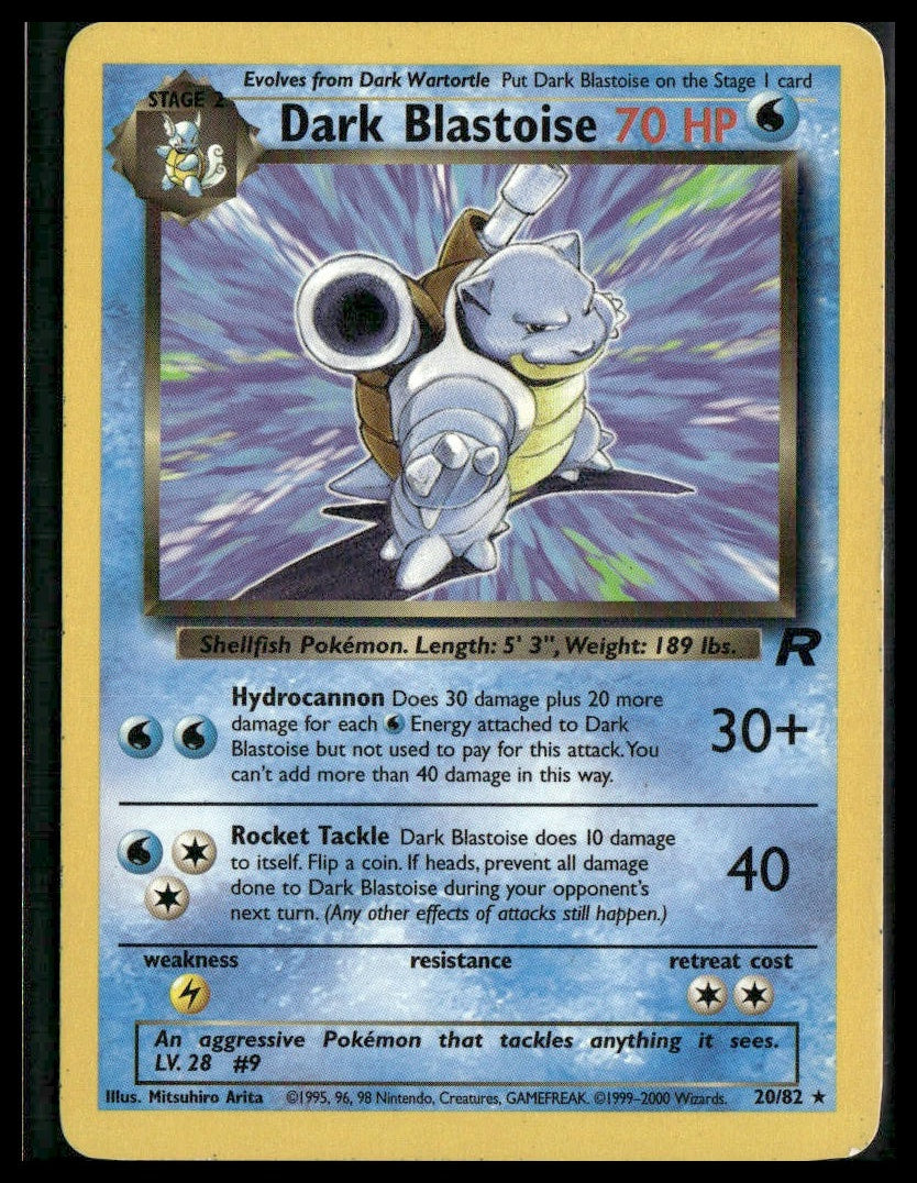 Dark Blastoise #20/82 Team Rocket LP