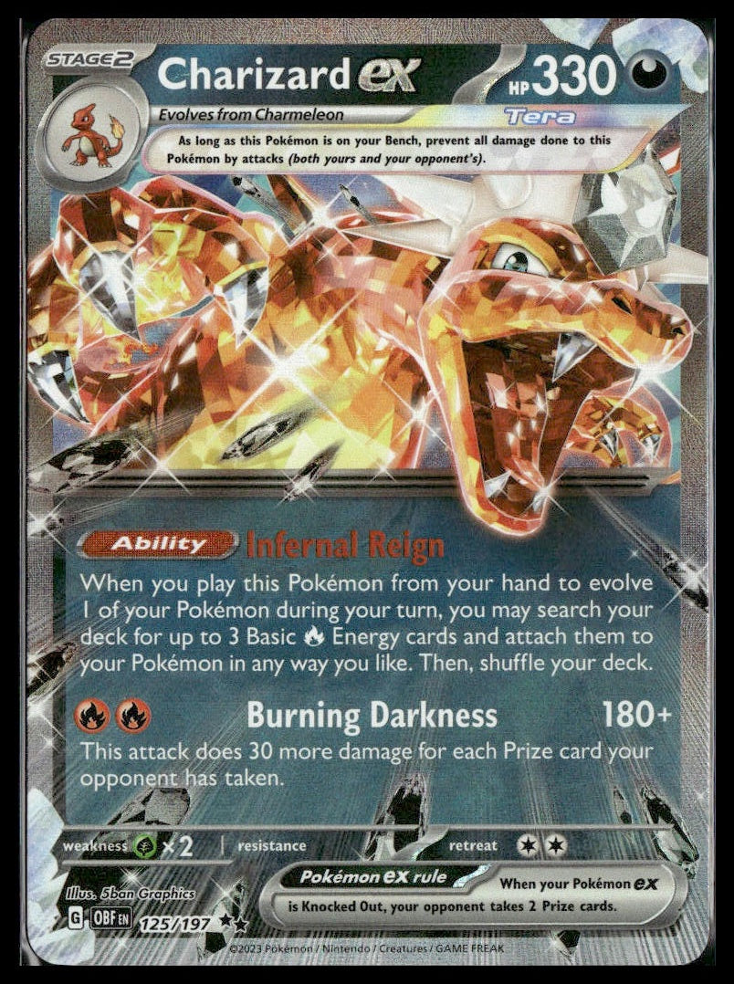 Charizard ex #125/197 Obsidian Flames NM
