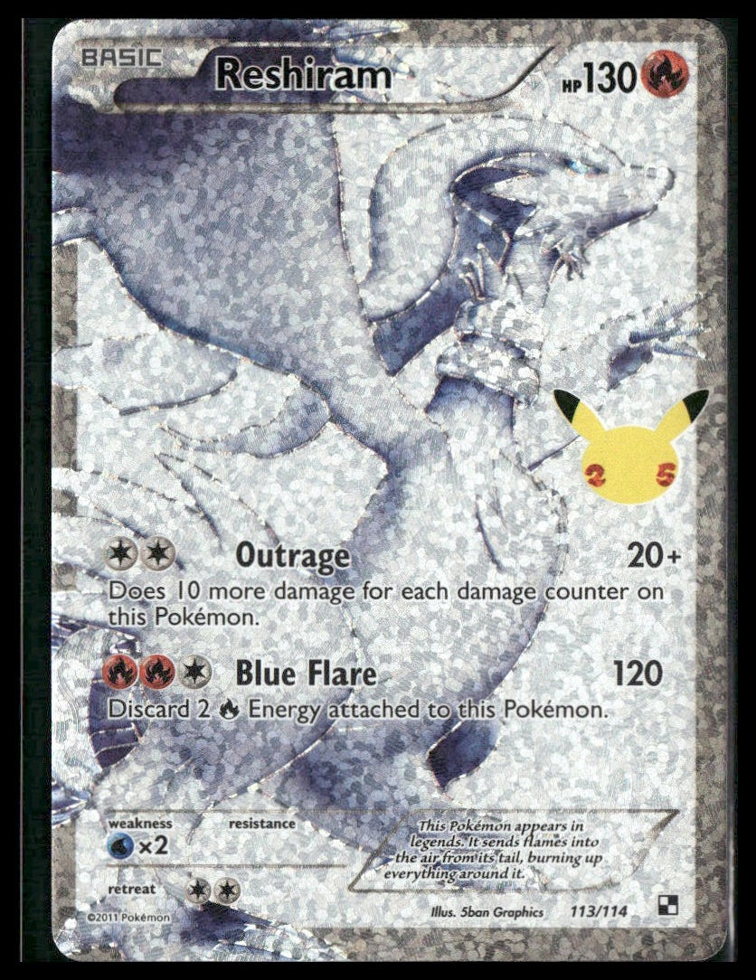 Reshiram #113/114 Celebrations: Classic Collection NM