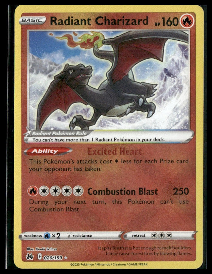 Radiant Charizard #020/159 Crown Zenith NM
