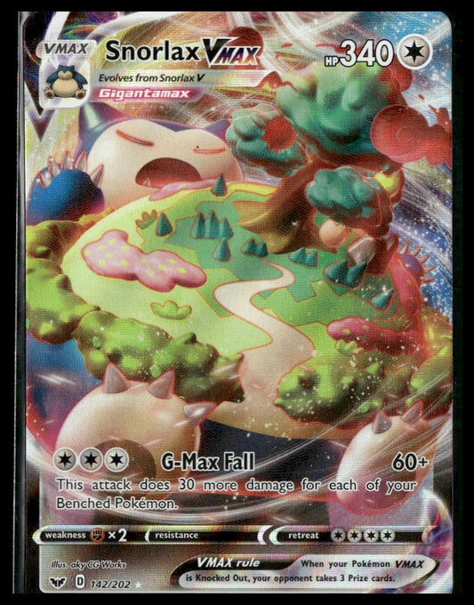 Snorlax VMAX #142/202 Sword & Shield Base Set NM