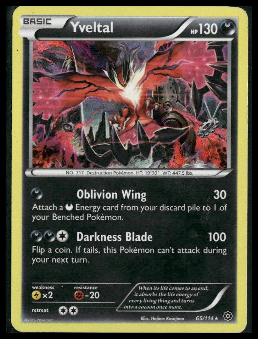 Yveltal #65/114 Holo Steam Siege LP