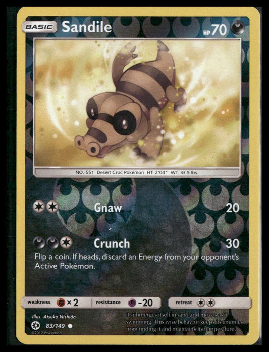 Sandile #83/149 Reverse Holo SM Base Set NM