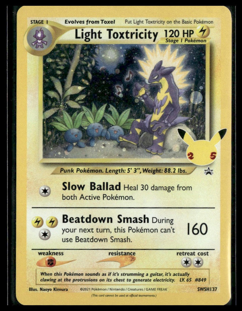 Light Toxtricity #SWSH137 Celebrations Promo NM