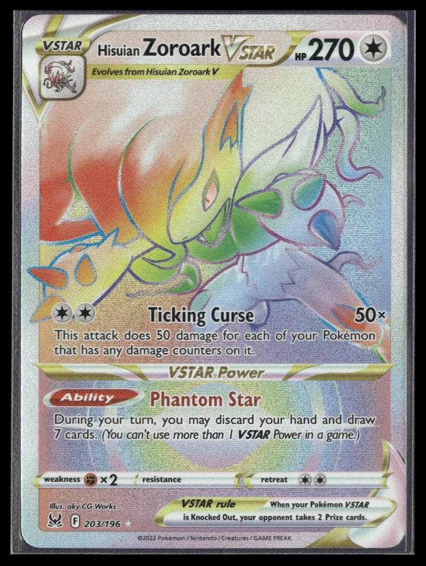 Hisuian Zoroark VSTAR (Secret) #203/196 Lost Origin NM
