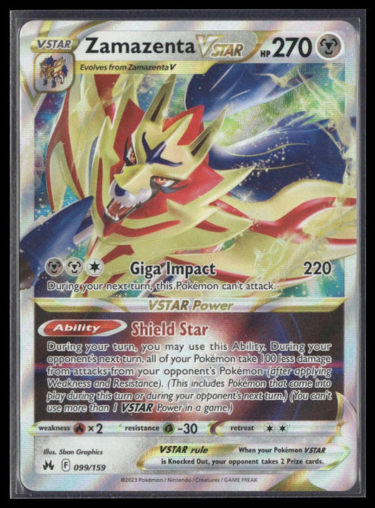 Zamazenta VSTAR #099/159 Crown Zenith NM