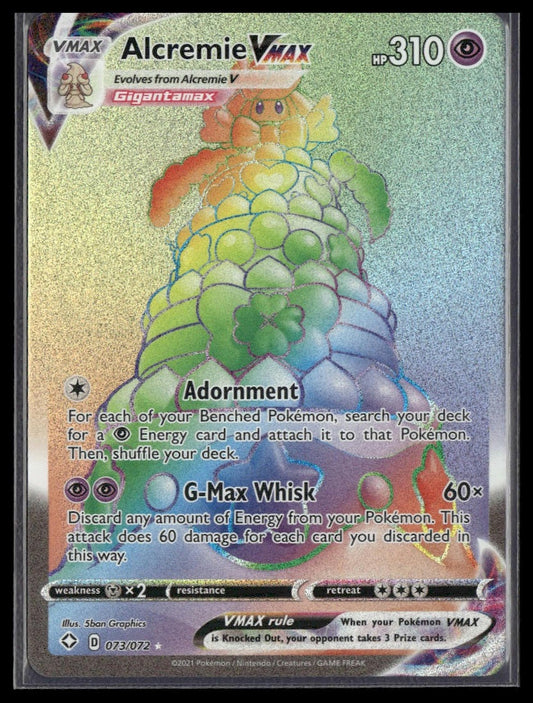 Alcremie VMAX (Secret) #073/072 Shining Fates NM
