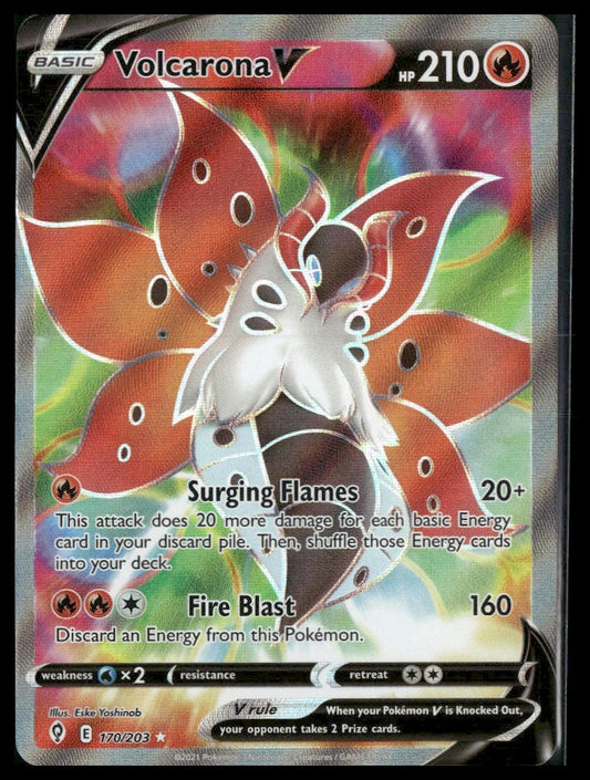 Volcarona V (Full Art) #170/203 Evolving Skies NM