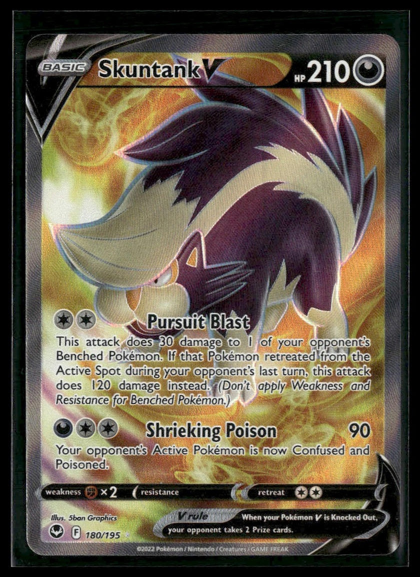 Skuntank V (Full Art) #180/195 Silver Tempest NM