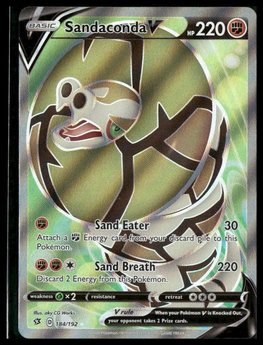 Sandaconda V (Full Art) #184/192 Rebel Clash NM