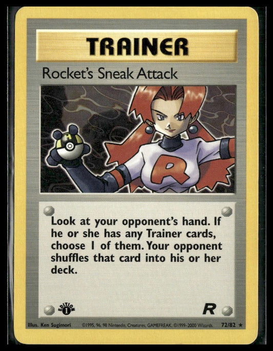 Rocket's Sneak Attack #72/82 1st Edition Team Rocket LP