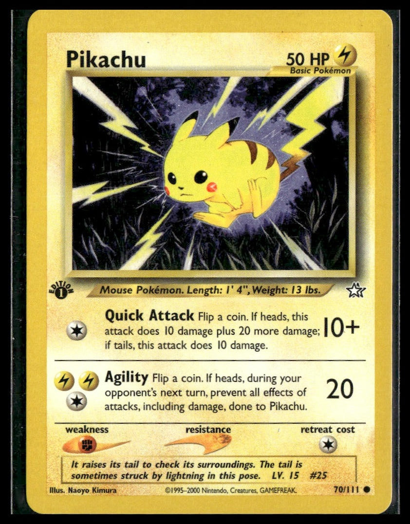 Pikachu #070/111 1st Edition Neo Genesis LP