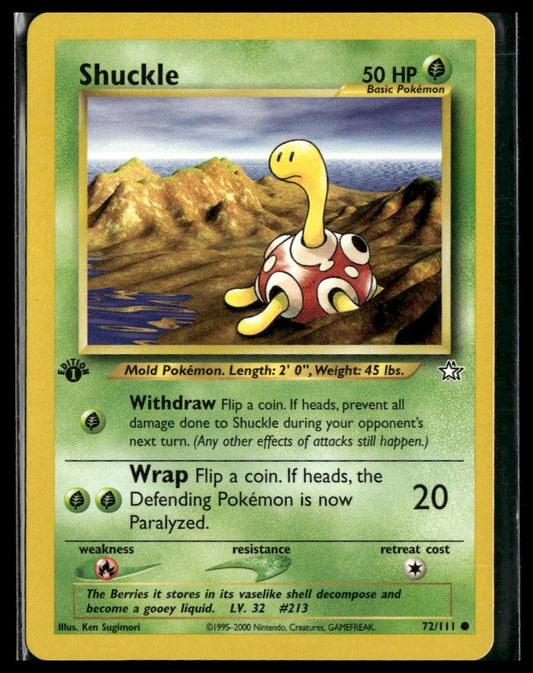 Shuckle #072/111 1st Edition Neo Genesis LP
