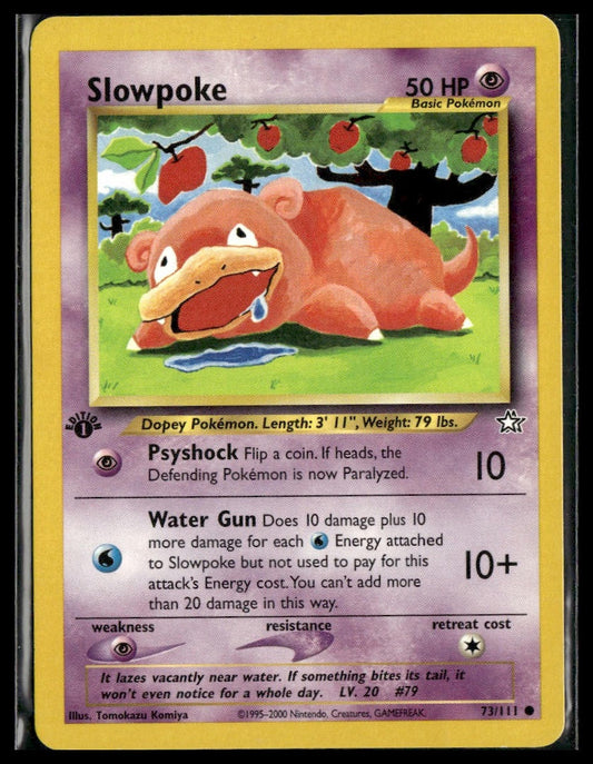 Slowpoke #073/111 Tomokazu Komiya 1st Edition Neo Genesis MP
