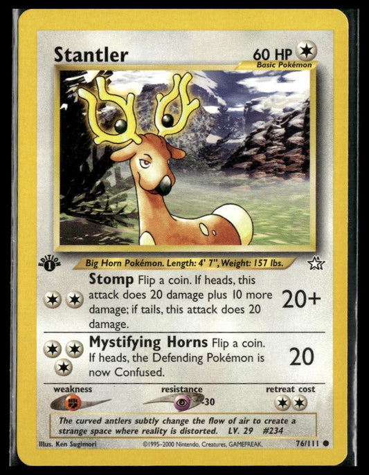 Stantler #076/111 1st Edition Neo Genesis LP