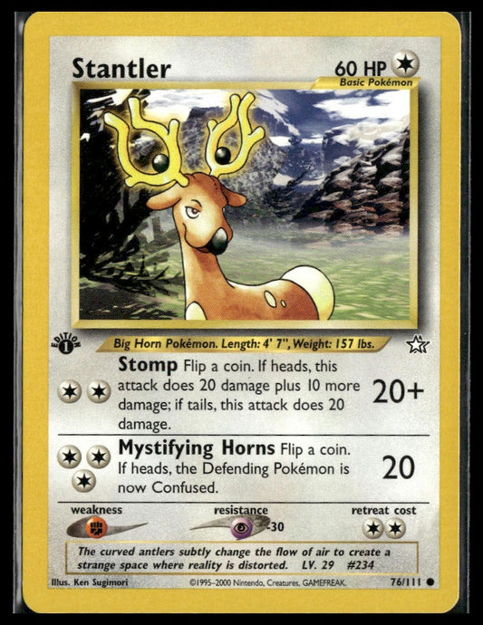 Stantler #076/111 1st Edition Neo Genesis LP
