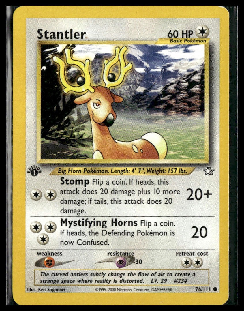 Stantler #076/111 1st Edition Neo Genesis LP