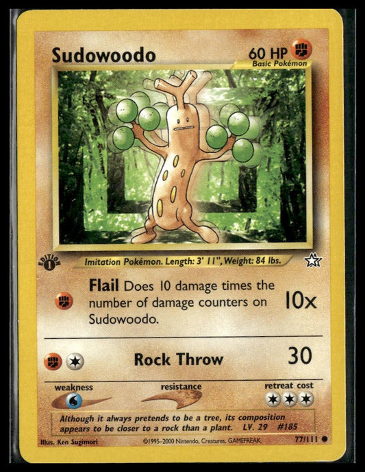 Sudowoodo #077/111 1st Edition Neo Genesis LP