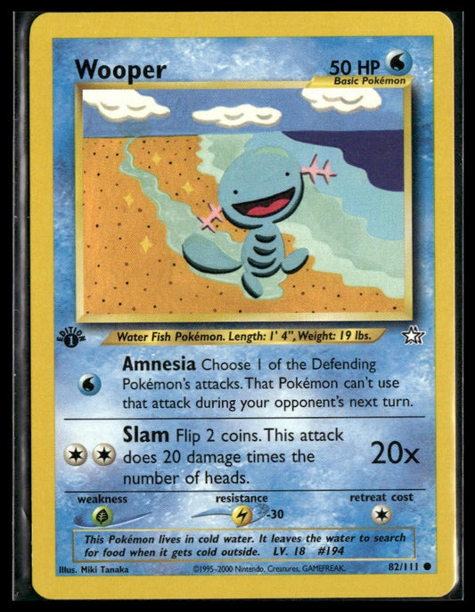 Wooper #082/111 1st Edition Neo Genesis LP