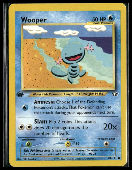 Wooper #082/111 1st Edition Neo Genesis LP