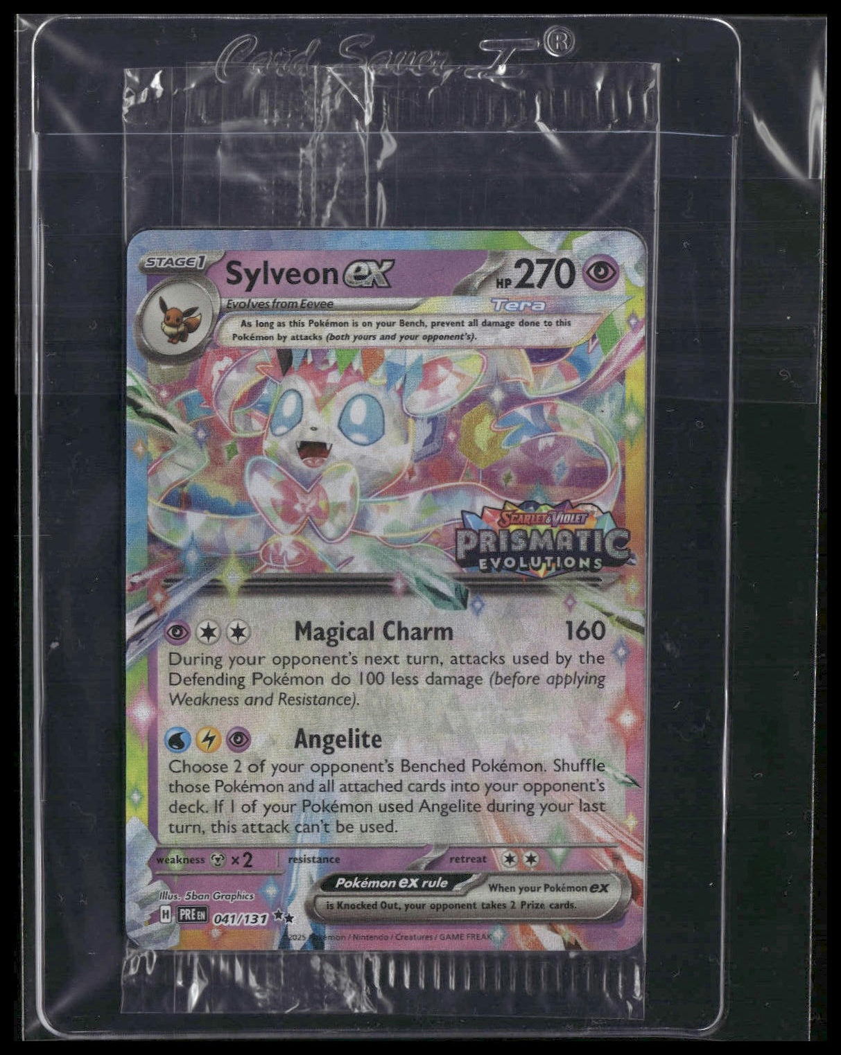 Sylveon ex #041/131 SEALED STAMP Prismatic Evolutions Surprise Box Promo NM