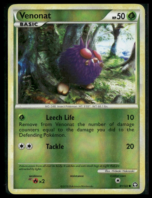 Venonat #81/102 Reverse Holo Triumphant LP