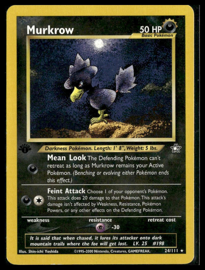 Murkrow #024/111 1st Edition Neo Genesis MP