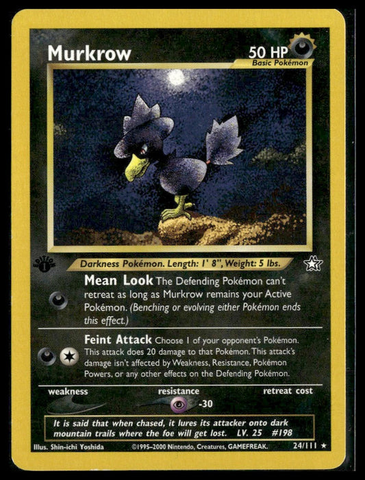Murkrow #024/111 1st Edition Neo Genesis MP
