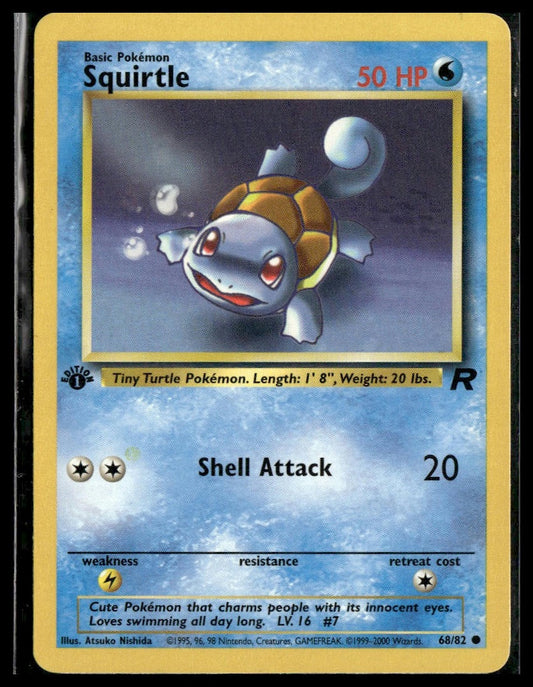 Squirtle #68/82 1st Edition Team Rocket LP
