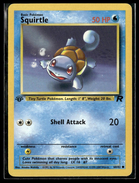 Squirtle #68/82 1st Edition Team Rocket LP