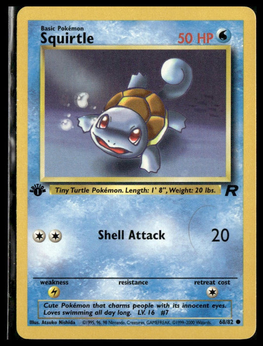 Squirtle #68/82 1st Edition Team Rocket LP