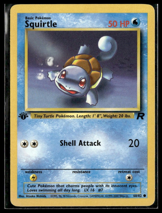 Squirtle #68/82 1st Edition Team Rocket LP